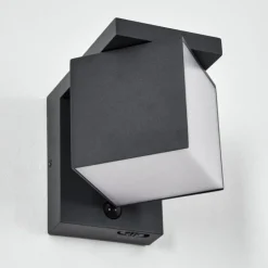 Pocilgas Lampe murale d´extérieur, Spot mural LED Anthracite, 1 lumière, Détecteur de mouvement