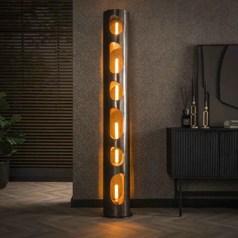 Pocinho Lampadaire Noir, 6 lumières