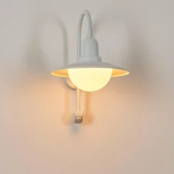 Pohei Lampe murale d´extérieur Blanc, 1 lumière, Détecteur de mouvement