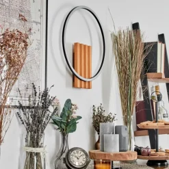 Pompu Applique murale LED Écru, Noir, 1 lumière