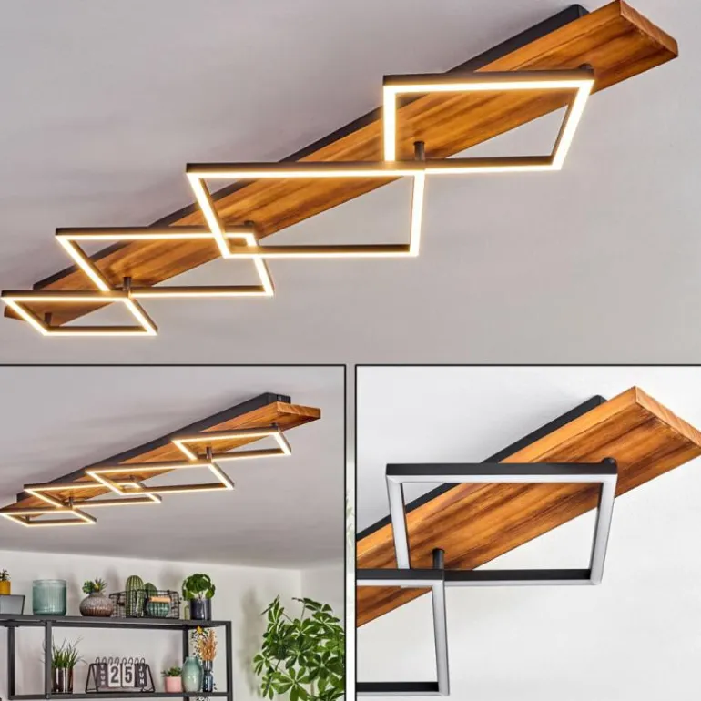 Pompu Plafonnier LED Brun foncé, Noir, 1 lumière