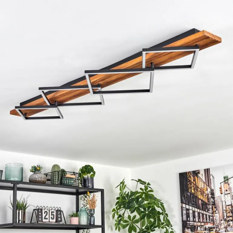 Pompu Plafonnier LED Brun foncé, Noir, 1 lumière