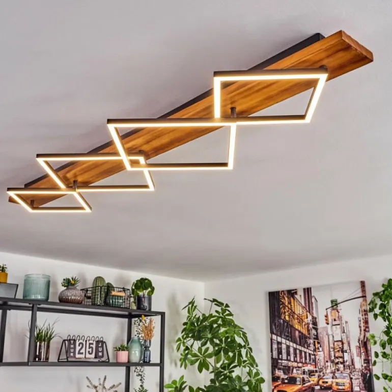 Pompu Plafonnier LED Brun foncé, Noir, 1 lumière