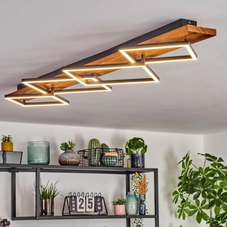 Pompu Plafonnier LED Brun foncé, Noir, 1 lumière