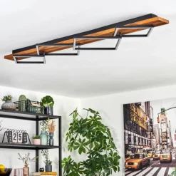 Pompu Plafonnier LED Brun foncé, Noir, 1 lumière