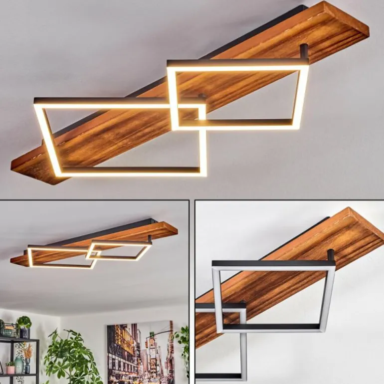 Pompu Plafonnier LED Brun foncé, Noir, 1 lumière