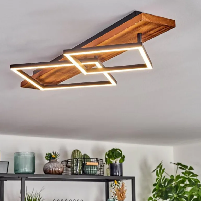 Pompu Plafonnier LED Brun foncé, Noir, 1 lumière