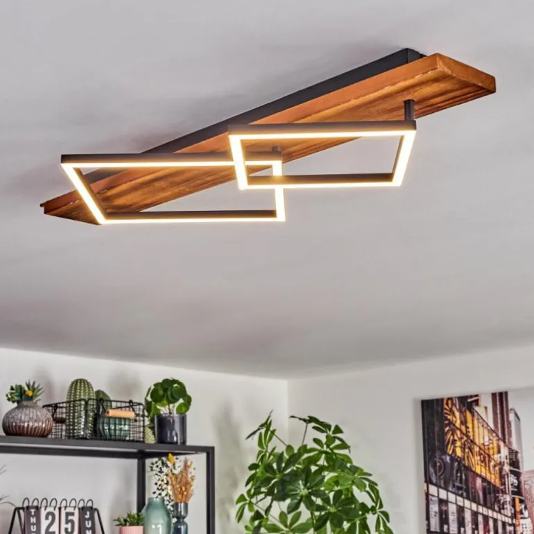 Pompu Plafonnier LED Brun foncé, Noir, 1 lumière