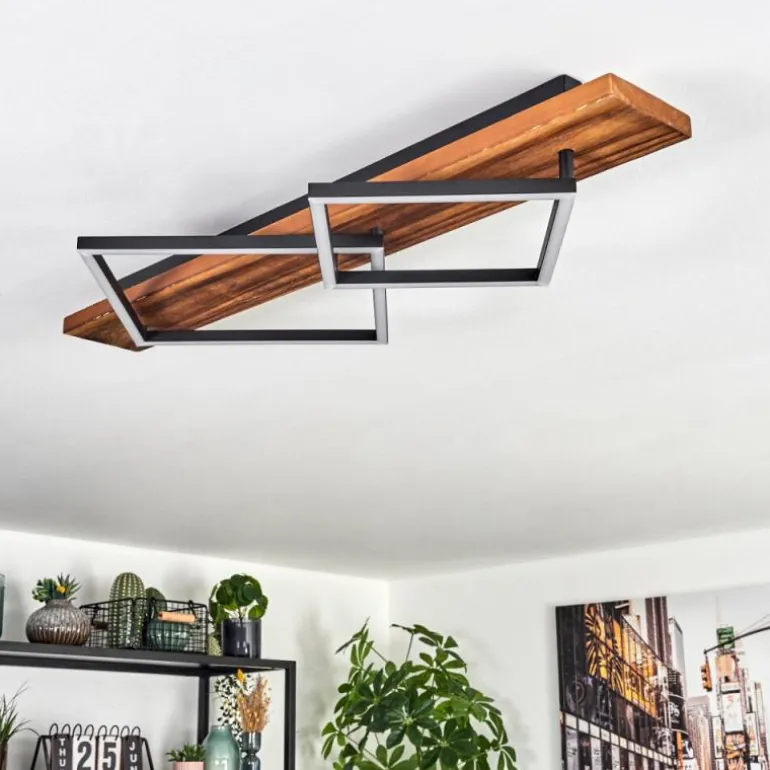 Pompu Plafonnier LED Brun foncé, Noir, 1 lumière