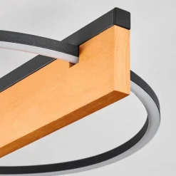 Pompu Plafonnier LED Écru, Noir, 1 lumière