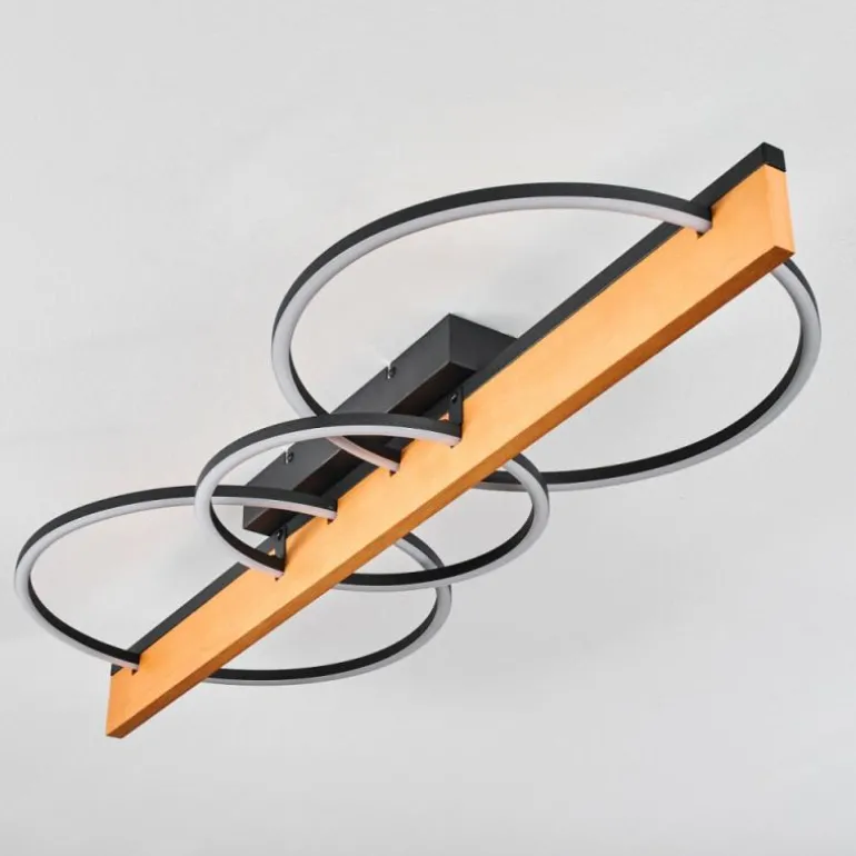 Pompu Plafonnier LED Écru, Noir, 1 lumière