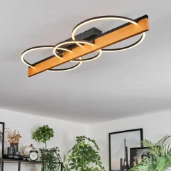 Pompu Plafonnier LED Écru, Noir, 1 lumière