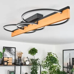 Pompu Plafonnier LED Écru, Noir, 1 lumière