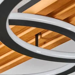 Pompu Plafonnier LED Écru, Noir, 1 lumière