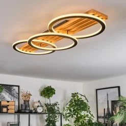 Pompu Plafonnier LED Écru, Noir, 1 lumière