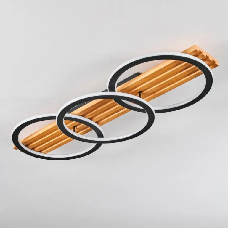 Pompu Plafonnier LED Écru, Noir, 1 lumière