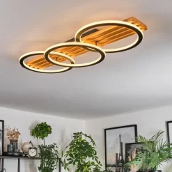 Pompu Plafonnier LED Écru, Noir, 1 lumière