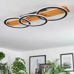 Pompu Plafonnier LED Écru, Noir, 1 lumière