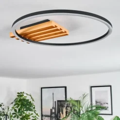 Pompu Plafonnier LED Écru, Noir, 1 lumière