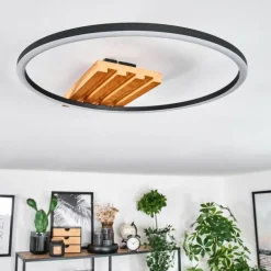 Pompu Plafonnier LED Écru, Noir, 1 lumière