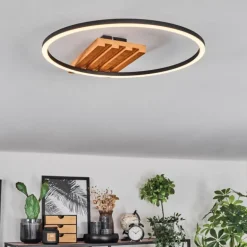 Pompu Plafonnier LED Écru, Noir, 1 lumière