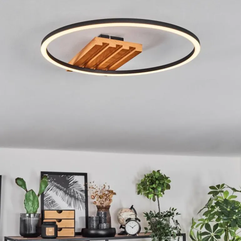 Pompu Plafonnier LED Écru, Noir, 1 lumière