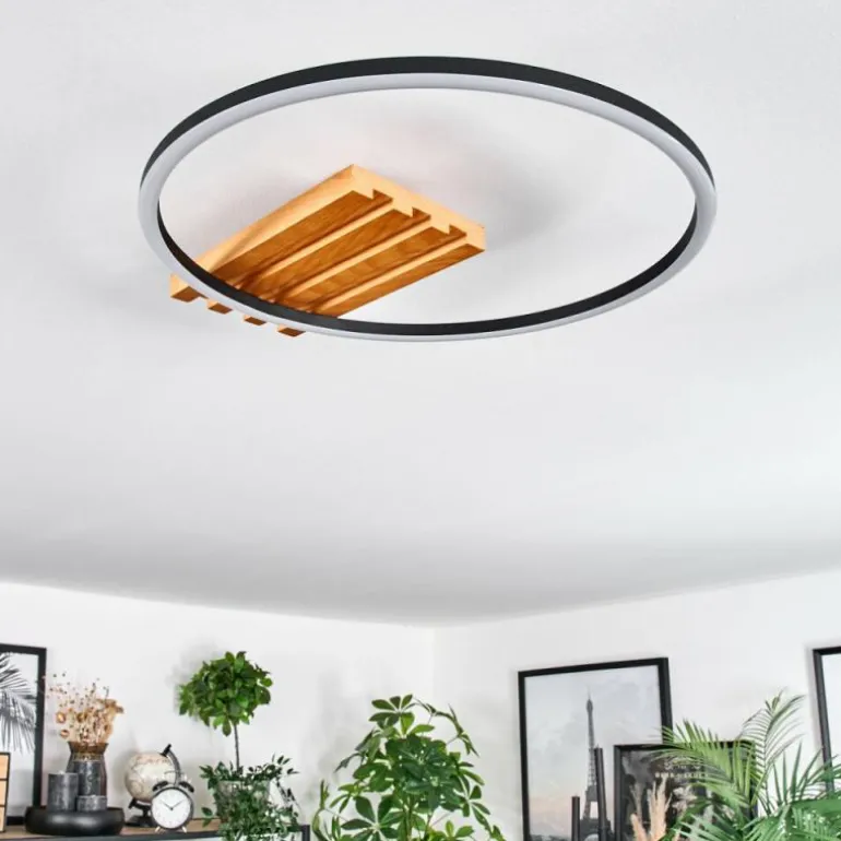 Pompu Plafonnier LED Écru, Noir, 1 lumière