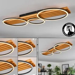 Pompu Plafonnier LED Écru, Noir, 1 lumière