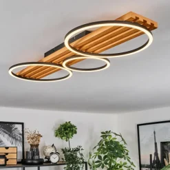 Pompu Plafonnier LED Écru, Noir, 1 lumière