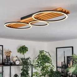 Pompu Plafonnier LED Écru, Noir, 1 lumière