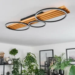 Pompu Plafonnier LED Écru, Noir, 1 lumière