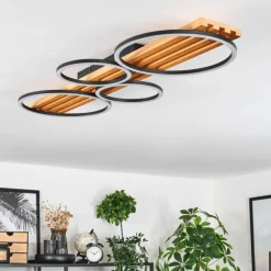 Pompu Plafonnier LED Écru, Noir, 1 lumière