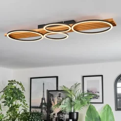 Pompu Plafonnier LED Écru, Noir, 1 lumière