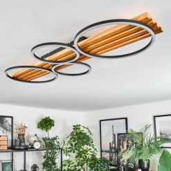 Pompu Plafonnier LED Écru, Noir, 1 lumière