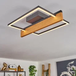 Pompu Plafonnier LED Écru, Noir, 1 lumière