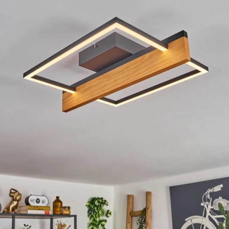 Pompu Plafonnier LED Écru, Noir, 1 lumière