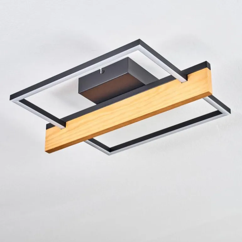 Pompu Plafonnier LED Écru, Noir, 1 lumière