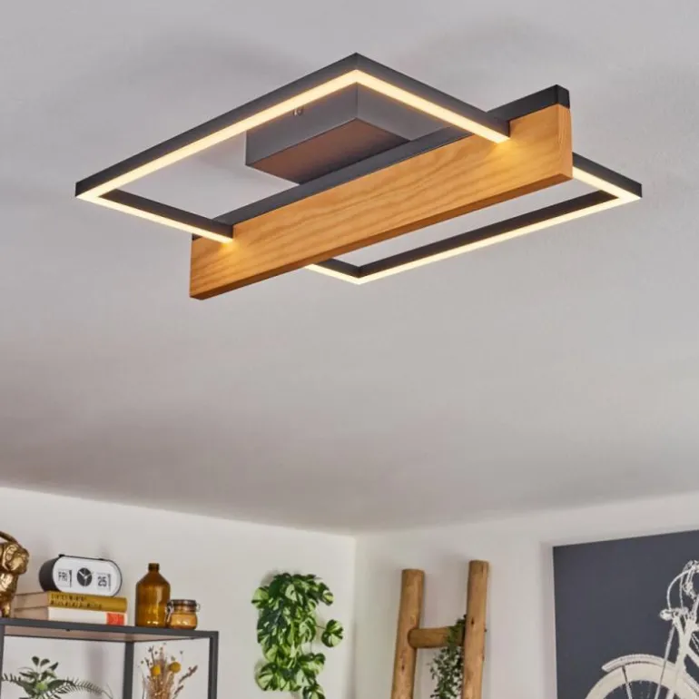 Pompu Plafonnier LED Écru, Noir, 1 lumière