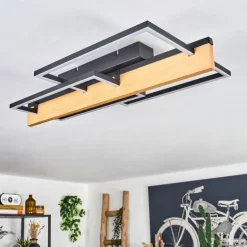 Pompu Plafonnier LED Écru, Noir, 1 lumière