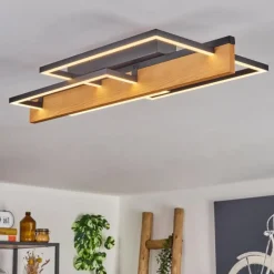 Pompu Plafonnier LED Écru, Noir, 1 lumière