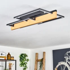 Pompu Plafonnier LED Écru, Noir, 1 lumière