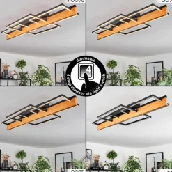 Pompu Plafonnier LED Écru, Noir, 1 lumière