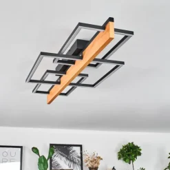 Pompu Plafonnier LED Écru, Noir, 1 lumière