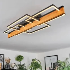 Pompu Plafonnier LED Écru, Noir, 1 lumière