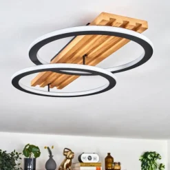 Pompu Plafonnier LED Écru, Noir, 1 lumière