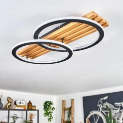 Pompu Plafonnier LED Écru, Noir, 1 lumière