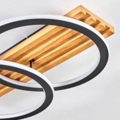 Pompu Plafonnier LED Écru, Noir, 1 lumière