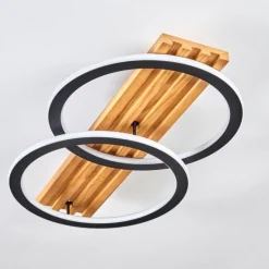 Pompu Plafonnier LED Écru, Noir, 1 lumière