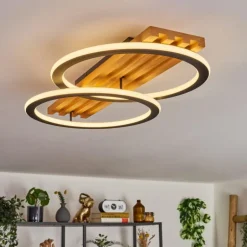 Pompu Plafonnier LED Écru, Noir, 1 lumière