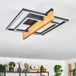 Pompu Plafonnier LED Écru, Noir, 1 lumière